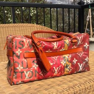 LOUIS VUITTON
Richard Prince Pink Denim Defile Weekender GM Pulp Bag